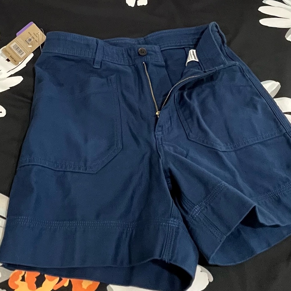 NWT Patagonia 100% Organic Cotton Slub Shorts, 5 inch in Stone Blue, Size 6 - Picture 4 of 13